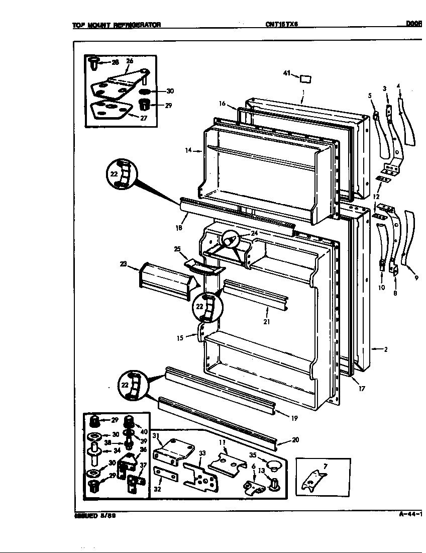 Maytag CNT15TX6H/8D12A doors diagram