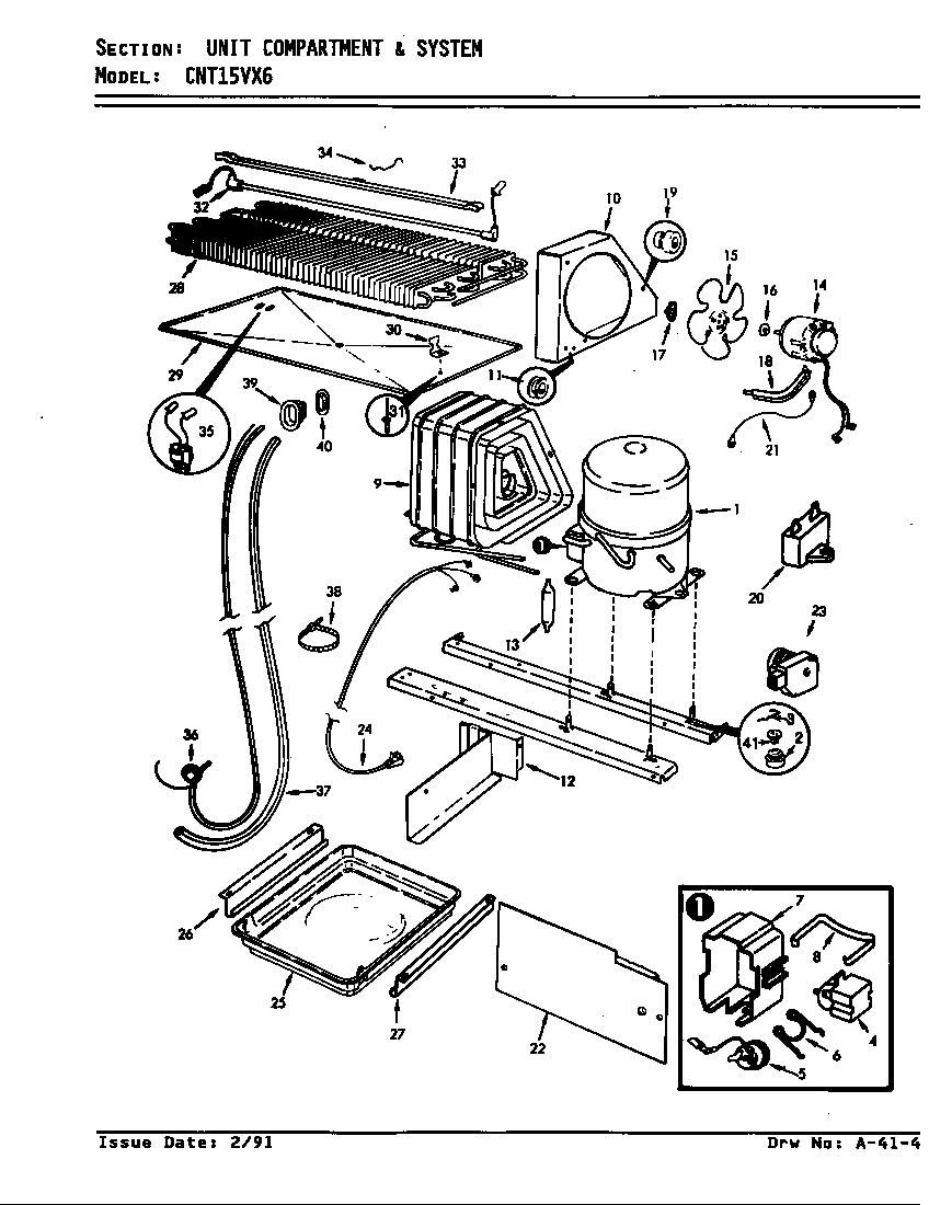 Maytag CNT15VX6A/AF01A unit compartment & system diagram