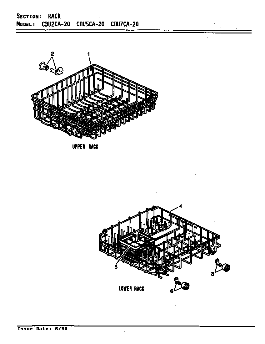 Crosley CDU7CA-20 racks diagram