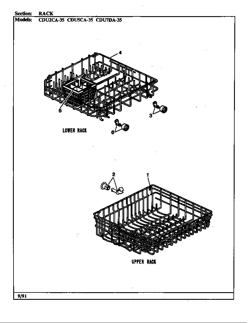 Crosley CDU2CA-35 rack diagram