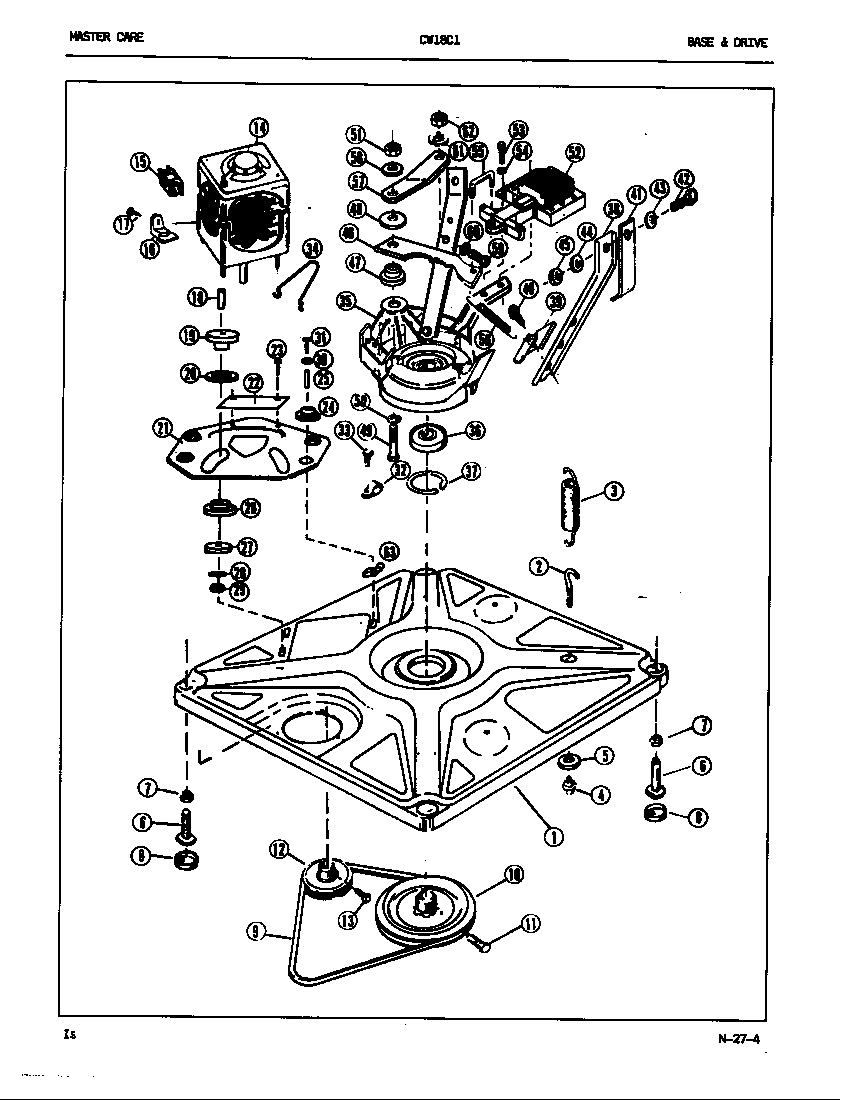 Crosley CW18C1 base & drive (orig. rev. a-b) diagram