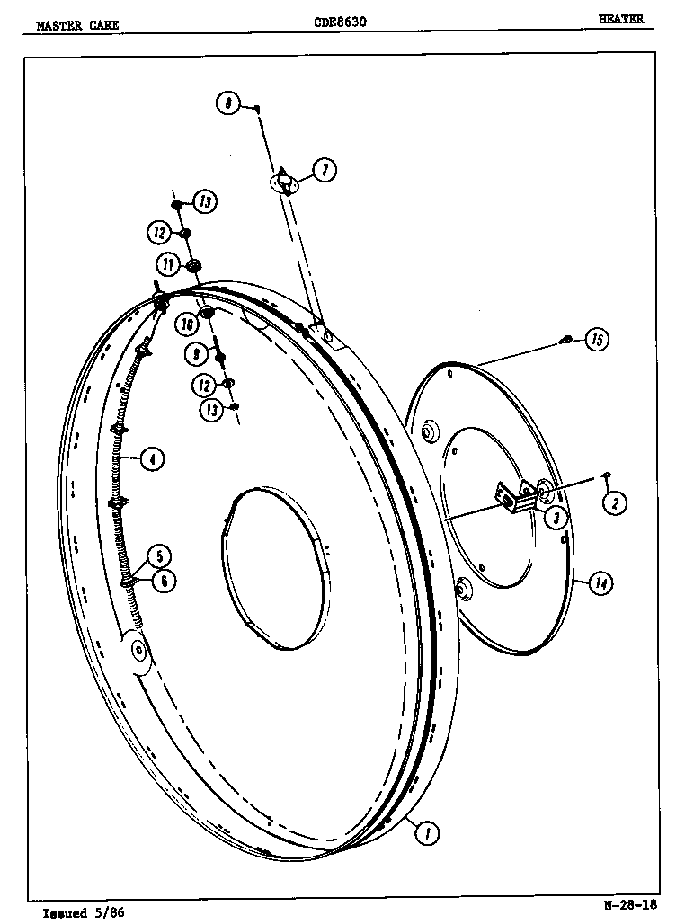 Crosley CDE8630H heater diagram