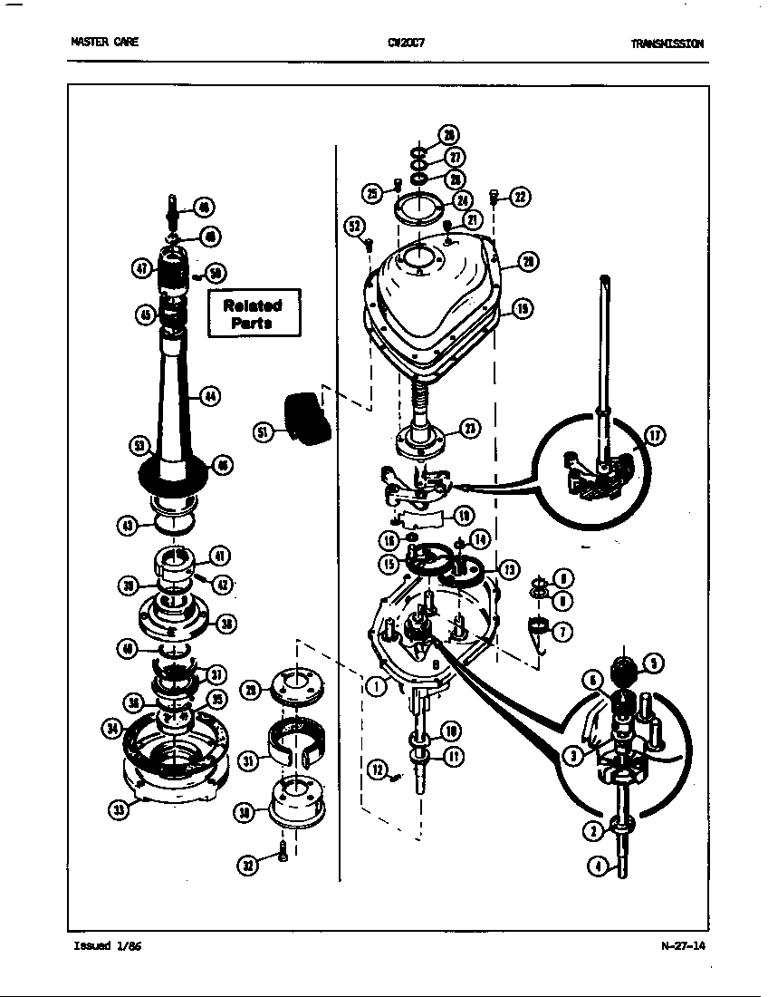 Crosley CW20C7A transmission (orig. rev. a-b) diagram