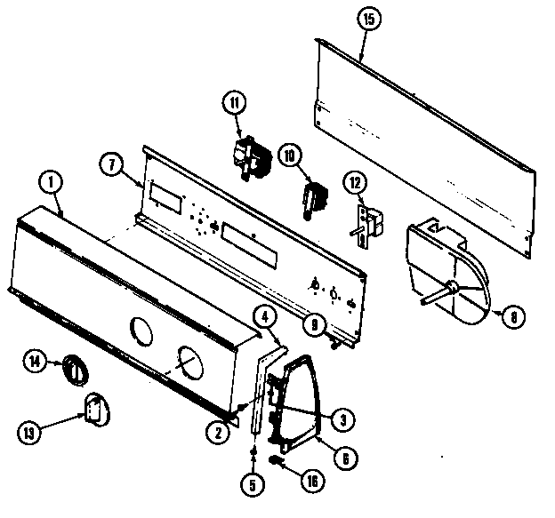 Crosley CDG20P8D control panel (orig. rev. a-d) (cdg20p8a) (cdg20p8w) diagram