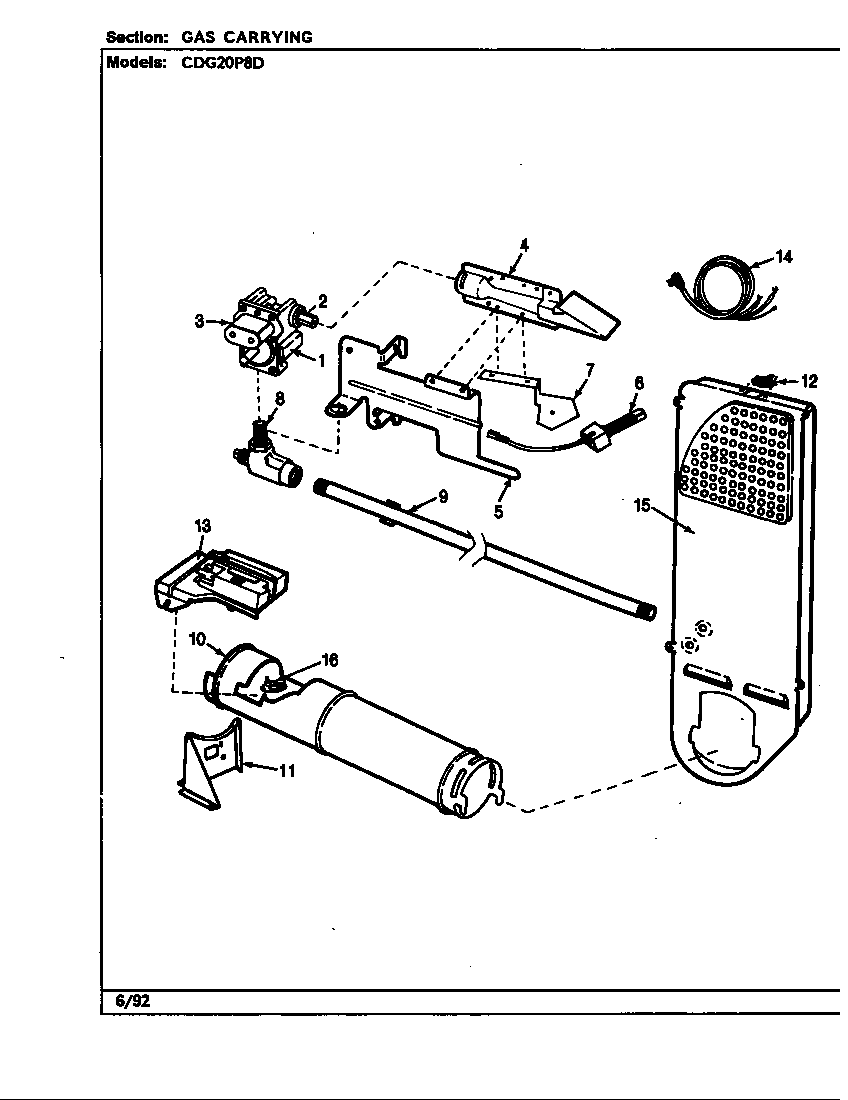 Crosley CDG20P8D gas carrying (cdg20p8d) (cdg20p8d) diagram