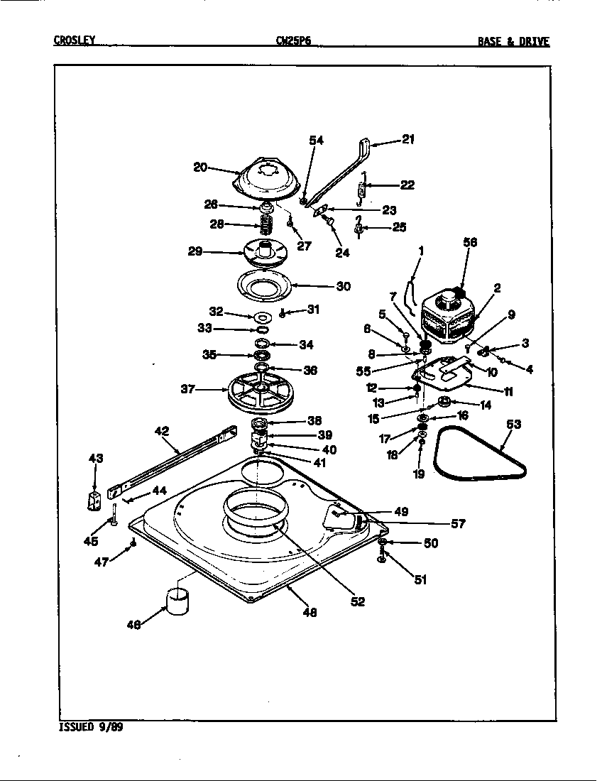 Crosley CW25P6A base & drive (rev. e) diagram
