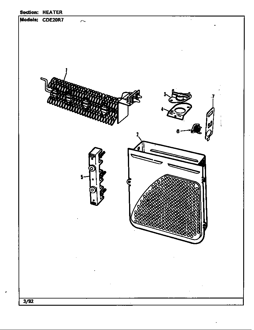 Crosley CDE20R7A heater (rev. a-b) diagram
