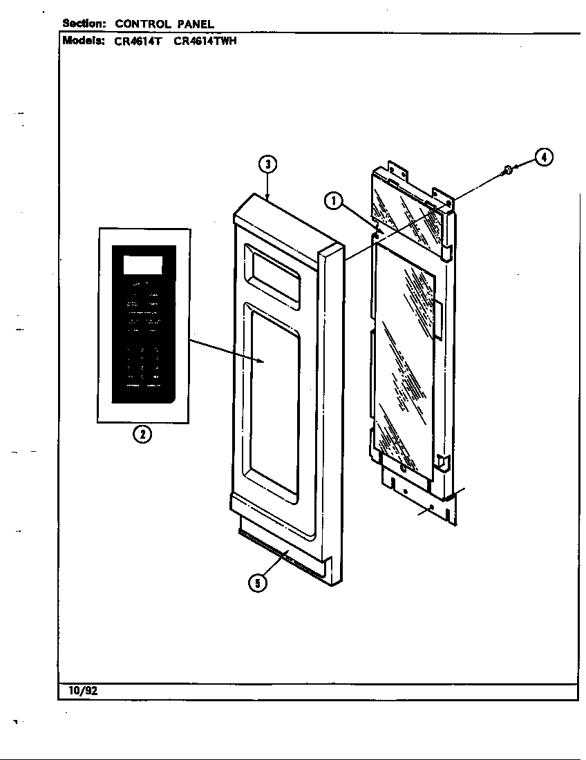 Crosley CR4614T control panel diagram