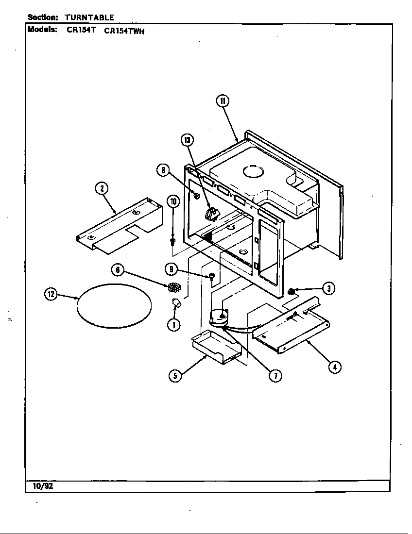 Crosley CR154T turntable diagram