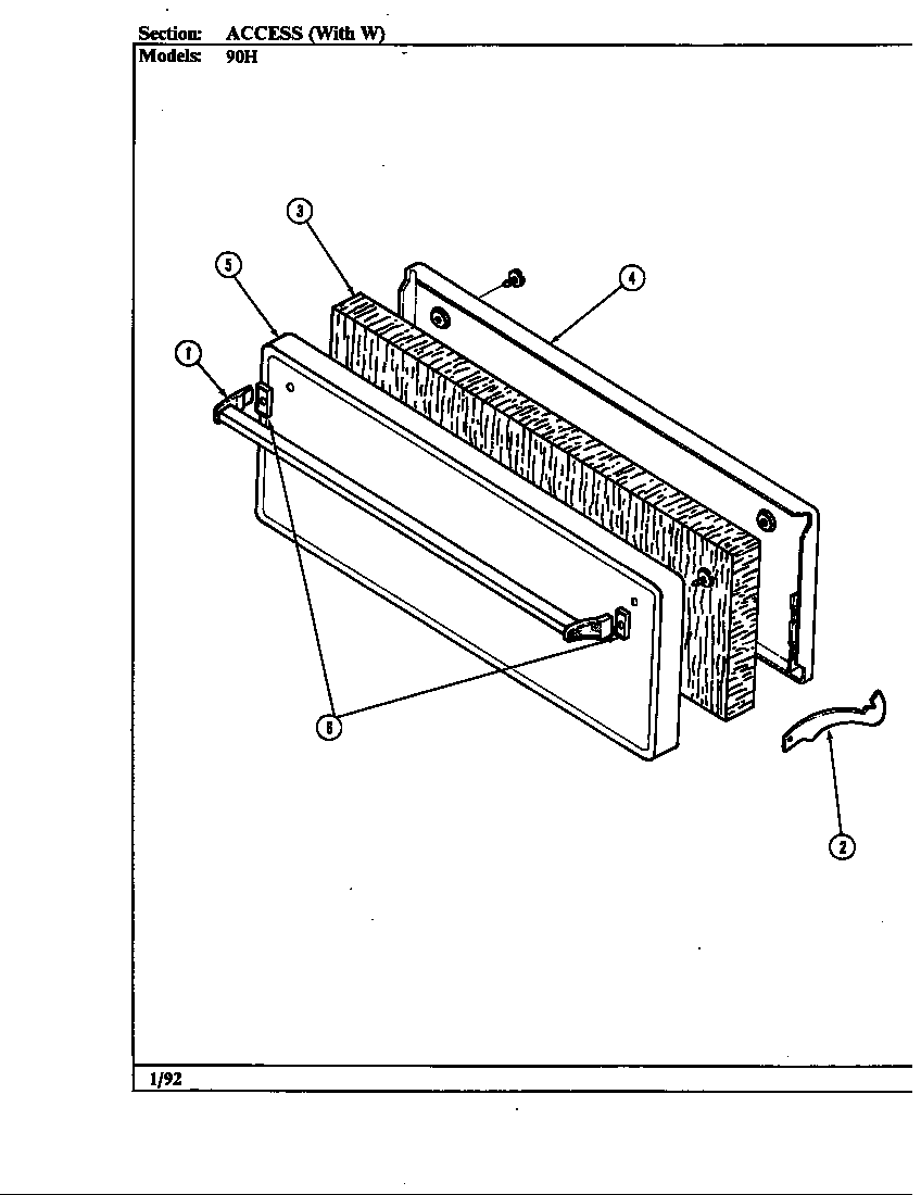 Magic Chef 90HN-4KX drawer diagram