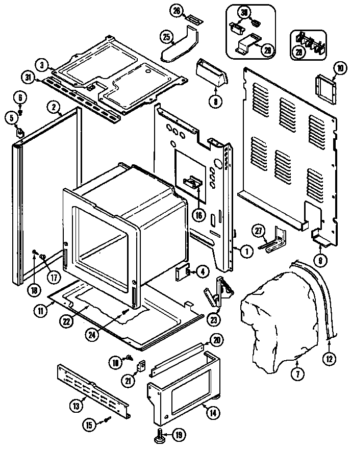 Crosley CE3537XUA body diagram