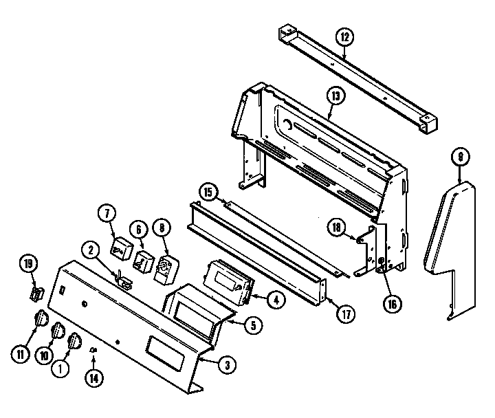 Crosley CE3531WUV control panel diagram