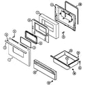 Crosley CE3531WUV door/drawer ("w" door) (ce3531wua) (ce3531wuv) diagram