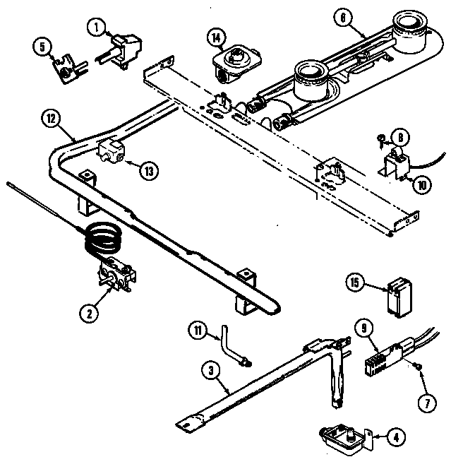 Crosley CG3131WUA gas controls diagram