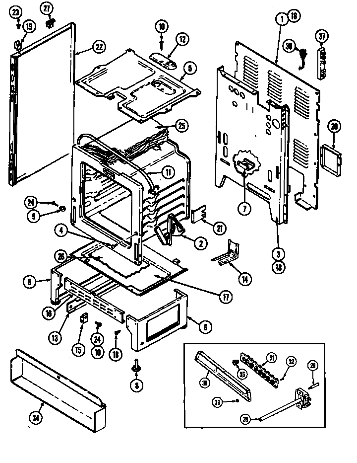 Crosley CC3520SRA body diagram