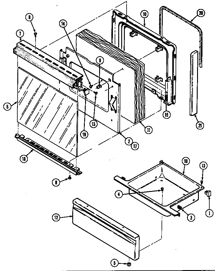 Crosley CC3520SRA door/drawer diagram