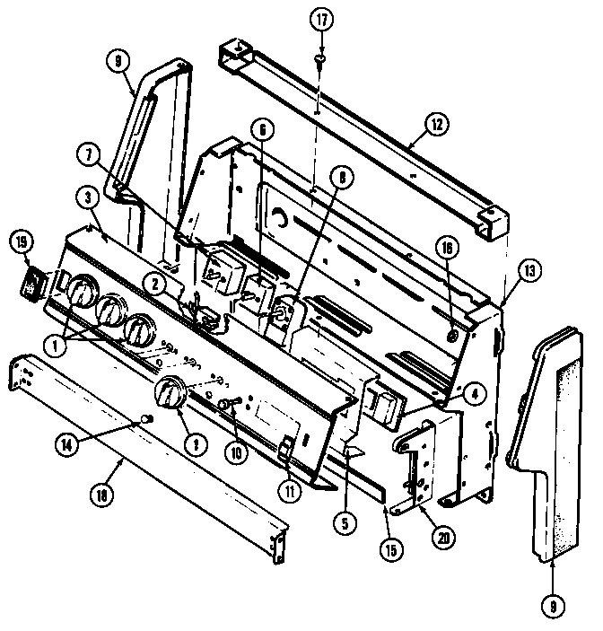 Crosley CC3531XRA control panel (cc3531wrv) (cc3531wrv) diagram