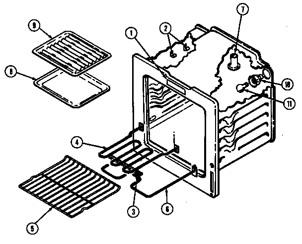 Crosley CC3531XRA oven diagram