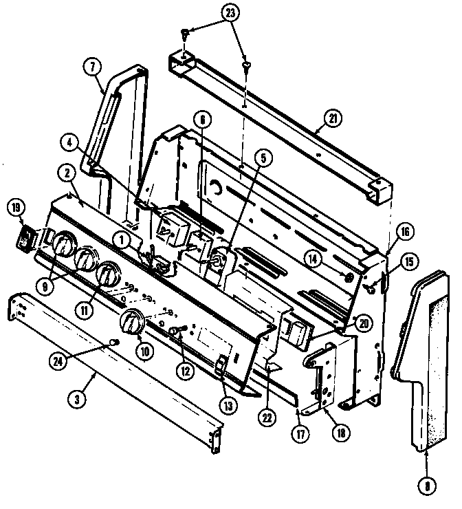 Crosley CC3537XRW control panel diagram