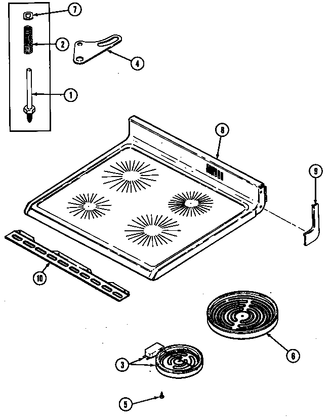 Crosley CC3537XRW top assembly diagram