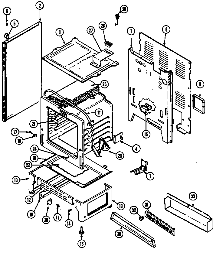 Crosley CC3537XRW body diagram