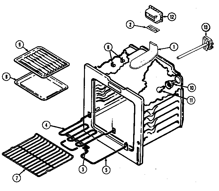 Crosley CC3537XRW oven diagram