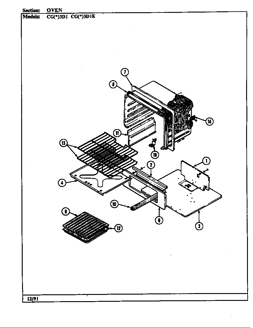 Crosley CGA3D1K oven (cga3d1) (cga3d1k) (cgw3d1) (cgw3d1k) diagram