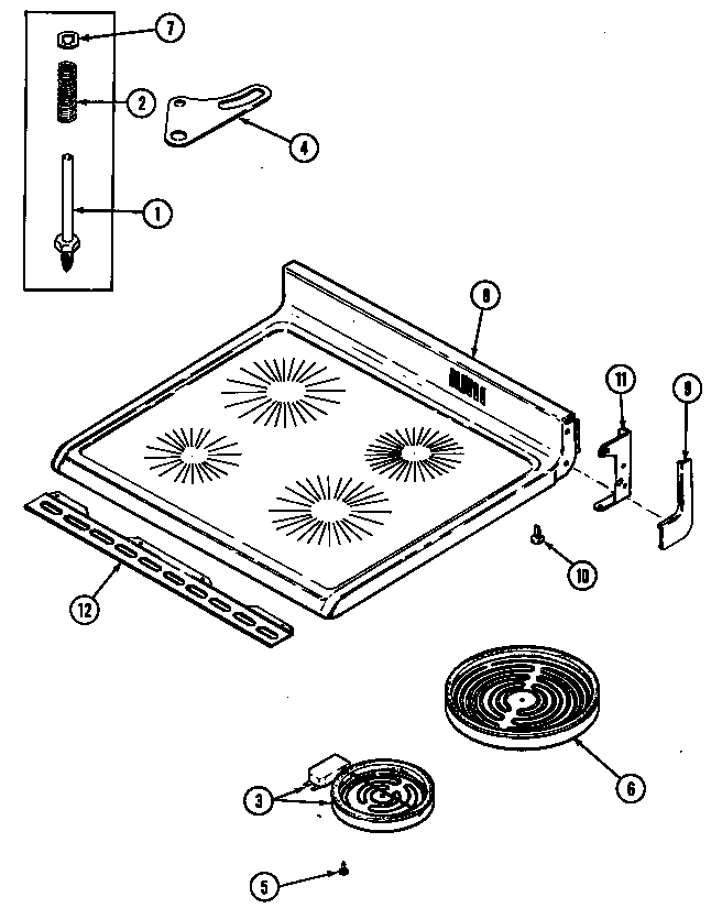 Crosley CE3878VRA top assembly (ce3878vrv) (ce3878vra) (ce3878vrw) (ce3878xrb) diagram