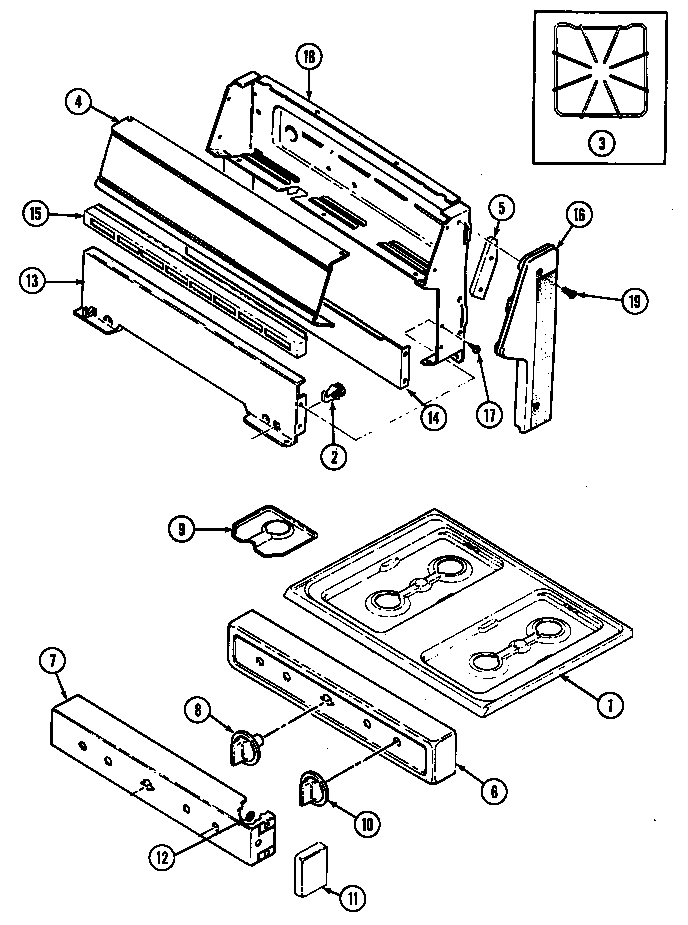 Crosley CG3110PPA control panel diagram