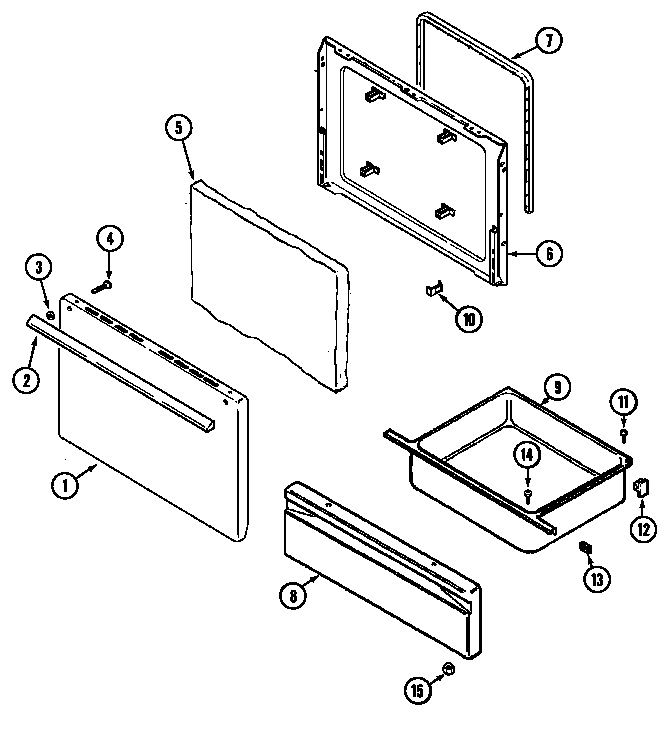 Crosley CE3520SPA door/drawer (ce3510pp*) (ce3510ppa) (ce3510ppw) diagram