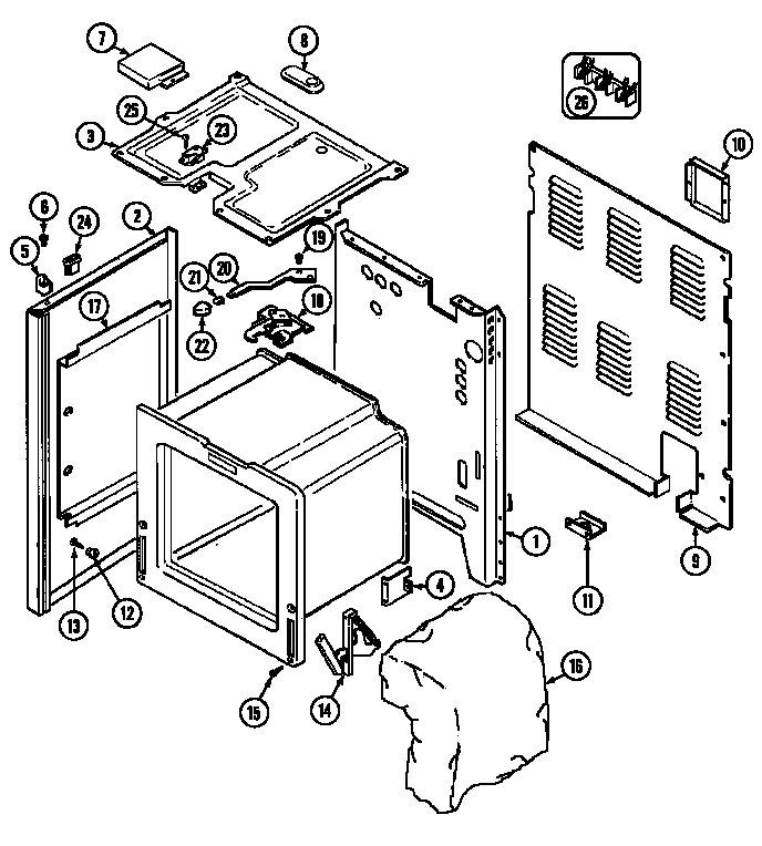 Crosley CE3832XRA body diagram