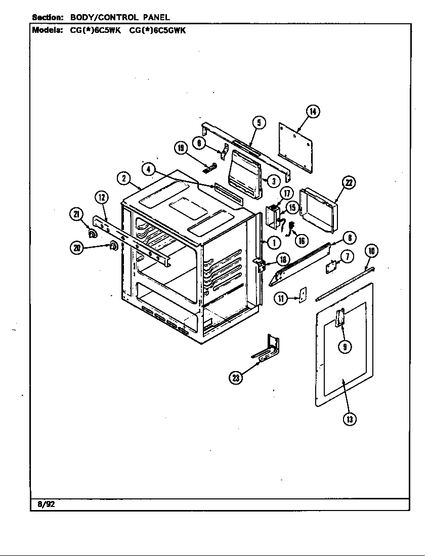 Crosley CGW6C5GWK body (cg*6c5wk, c*6c5gwk) diagram