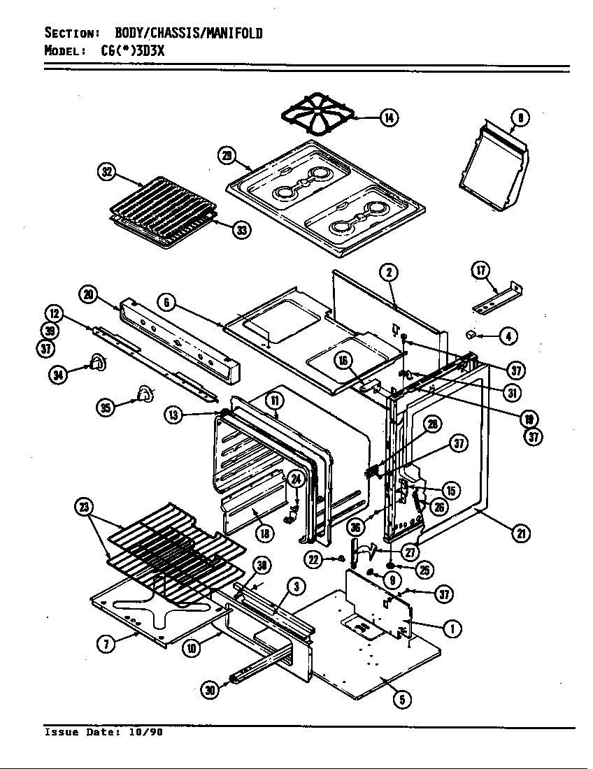 Crosley CGW3D3X body diagram