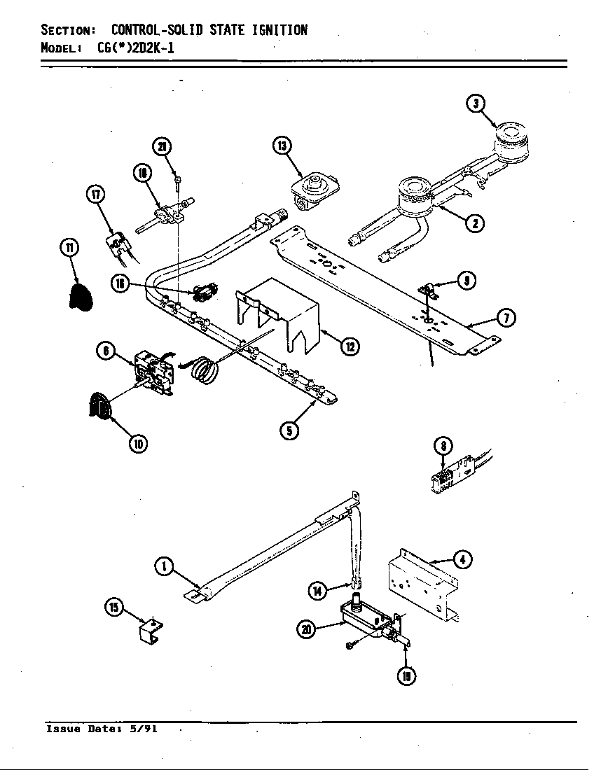 Crosley CGW2D21 control (cg*2d2k1) (cga2d2k-1) (cgw2d2k-1) diagram
