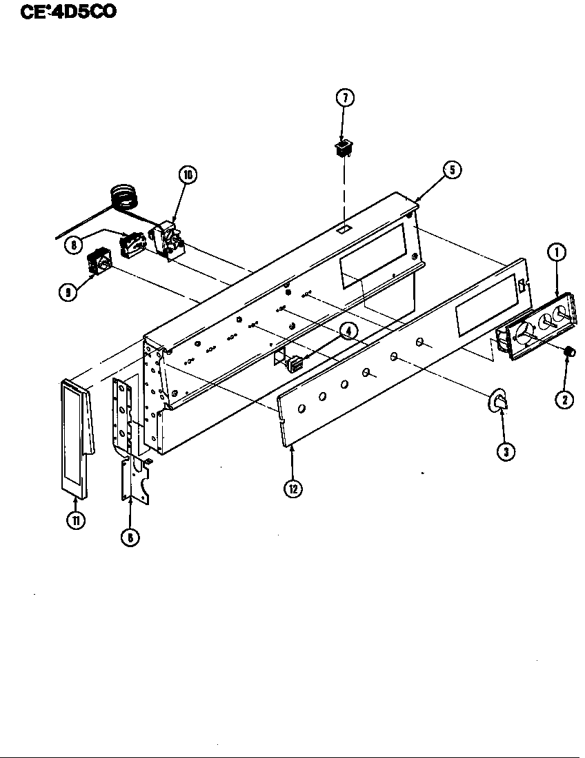 Crosley CEA4D59CO control panel diagram