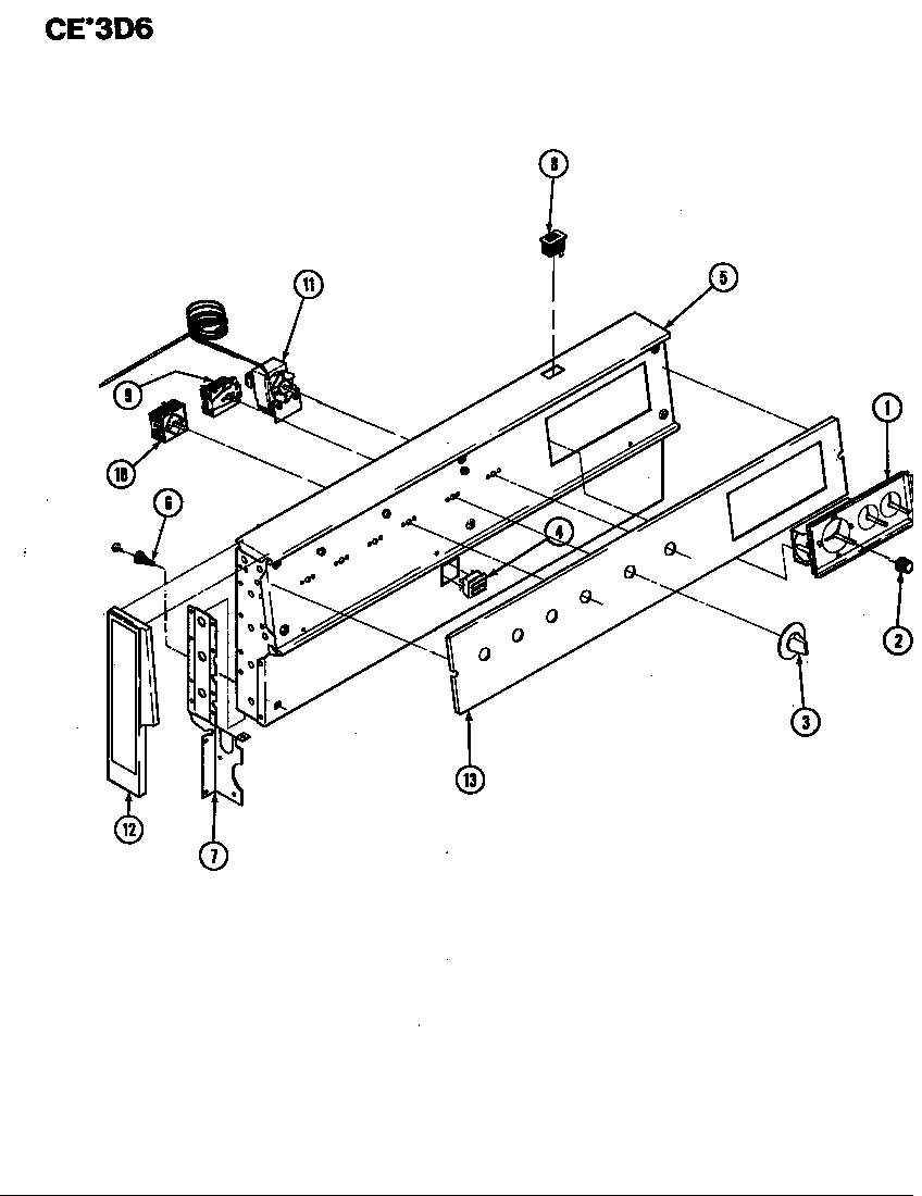 Crosley CEA3D6CV control panel diagram