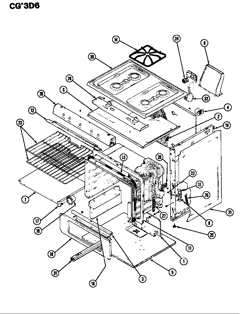 Crosley CGW3D6CVK body diagram