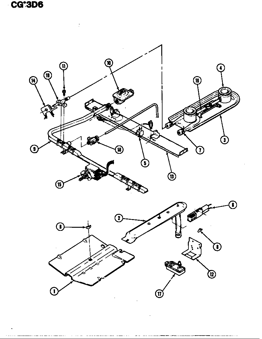 Crosley CGW3D6CVK controls diagram