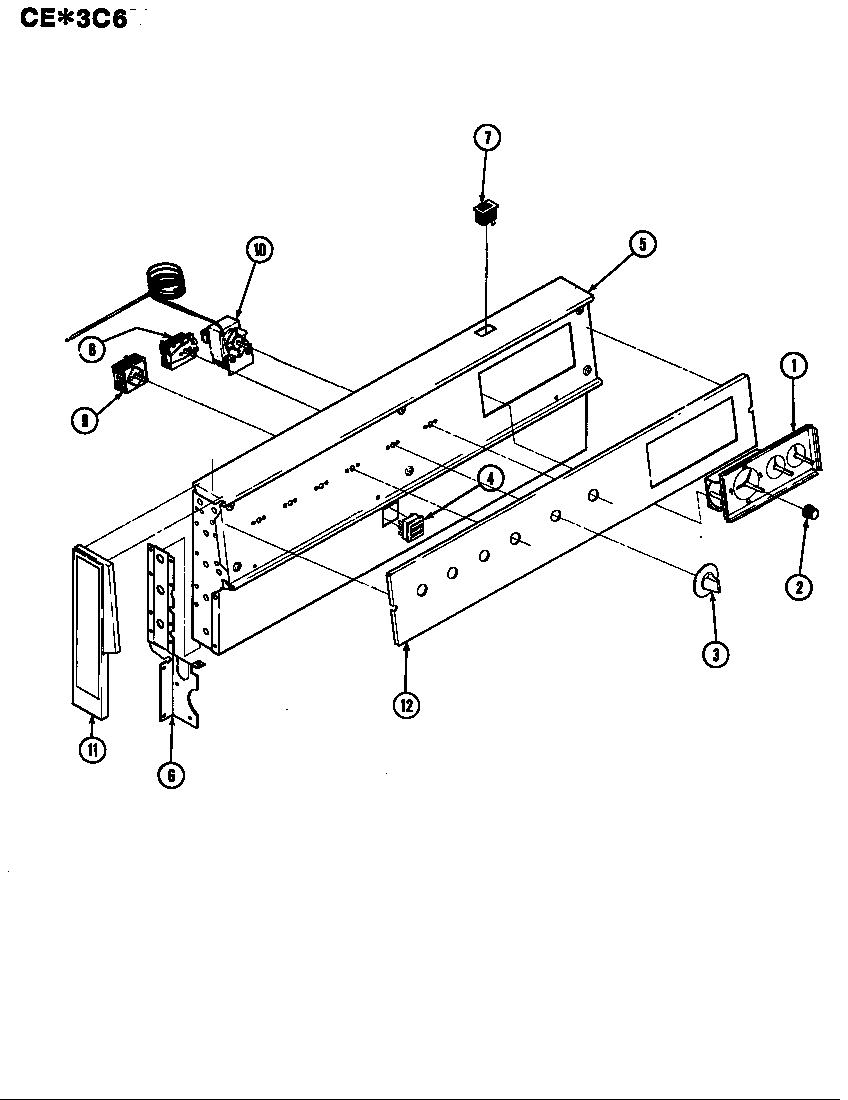 Crosley CEW3C6CV control panel diagram