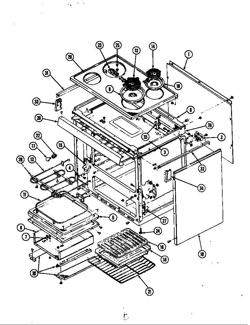 Crosley CEA6C6CW body diagram