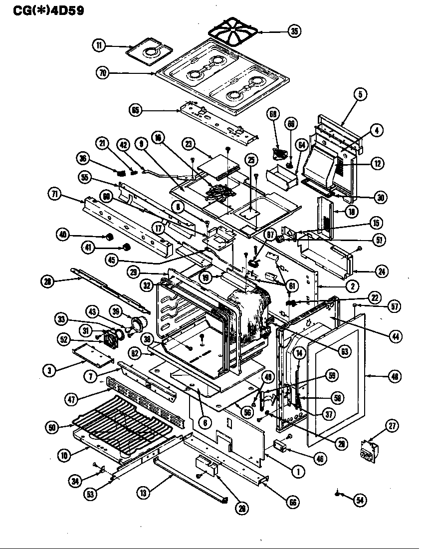Crosley CGW4D59EZK body diagram