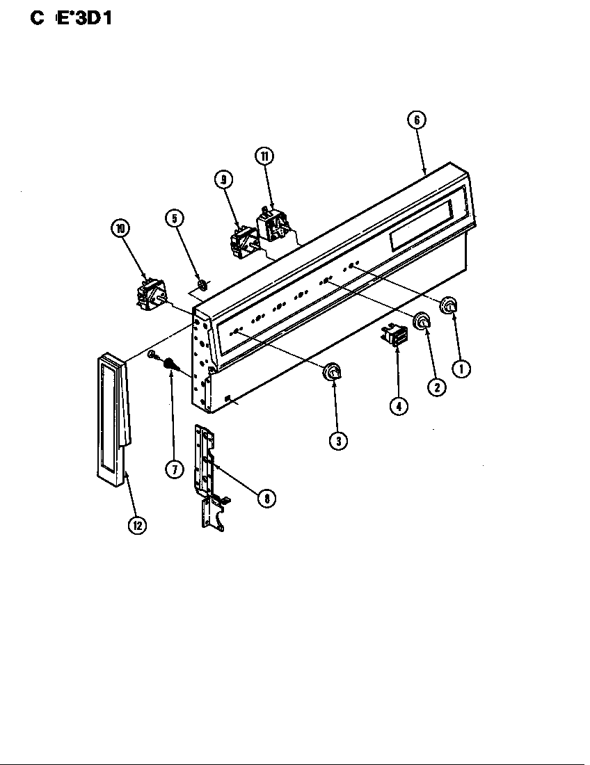 Crosley CEW3D1X control panel diagram