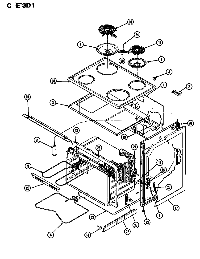 Crosley CEW3D1X body diagram