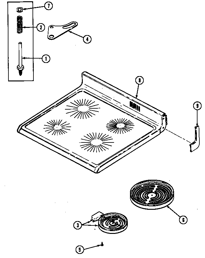 Hardwick H3657XRW top assembly diagram