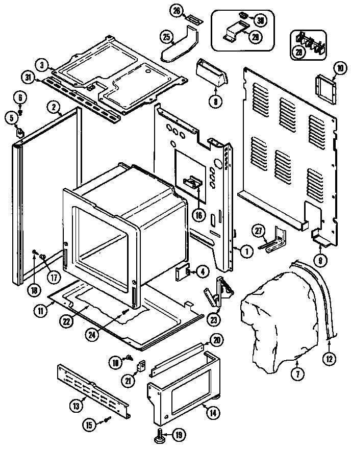 Hardwick H3657XRW body diagram