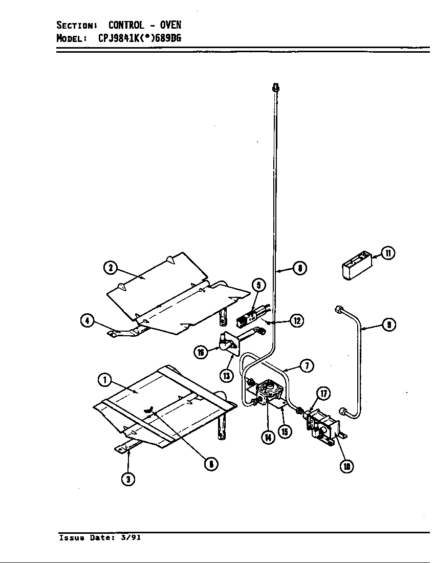 Hardwick CPJ9841KW689DG control/oven diagram