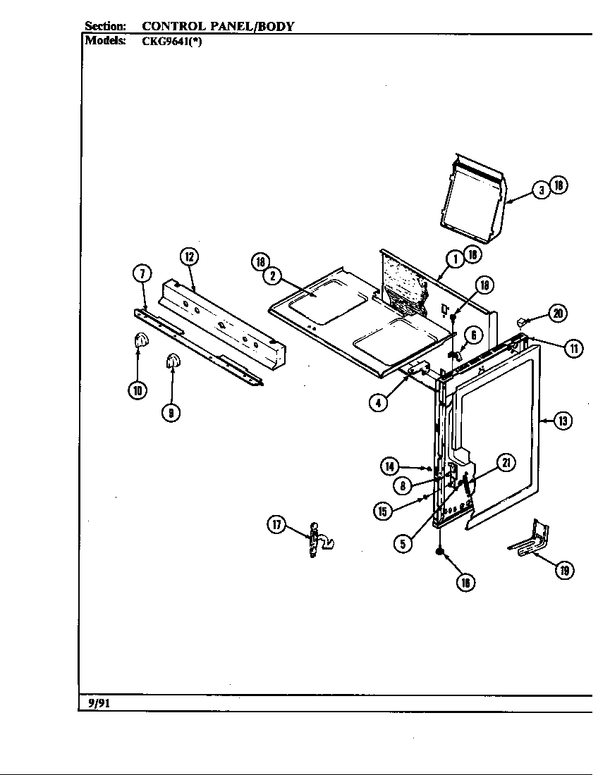 Hardwick CKG9641W589RGC body diagram