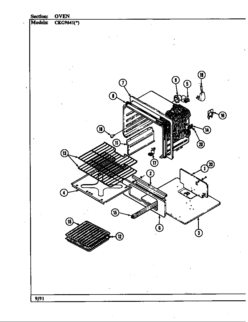Hardwick CKG9641W589RGC oven diagram