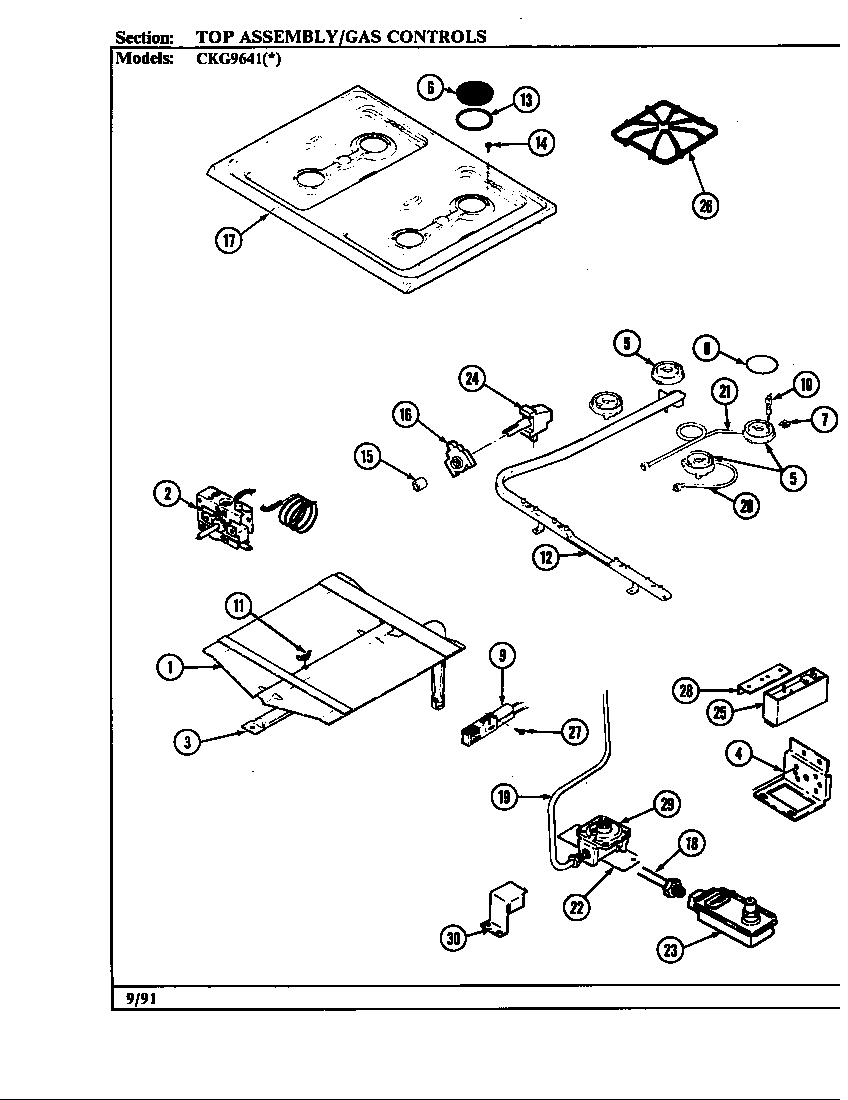 Hardwick CKG9641W589RGC controls diagram