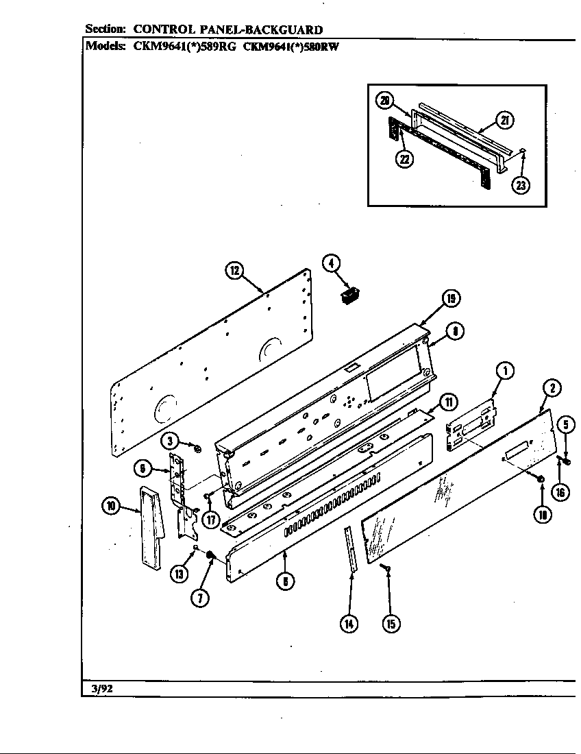 Hardwick CM9641A590R control panel (ckm9641*580rw) (ckm9641a580rw) (ckm9641w580rw) diagram